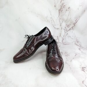 Florsheim Shoes Men 10.5 D Wing Tip Oxford Dress Lace Up Ox Red